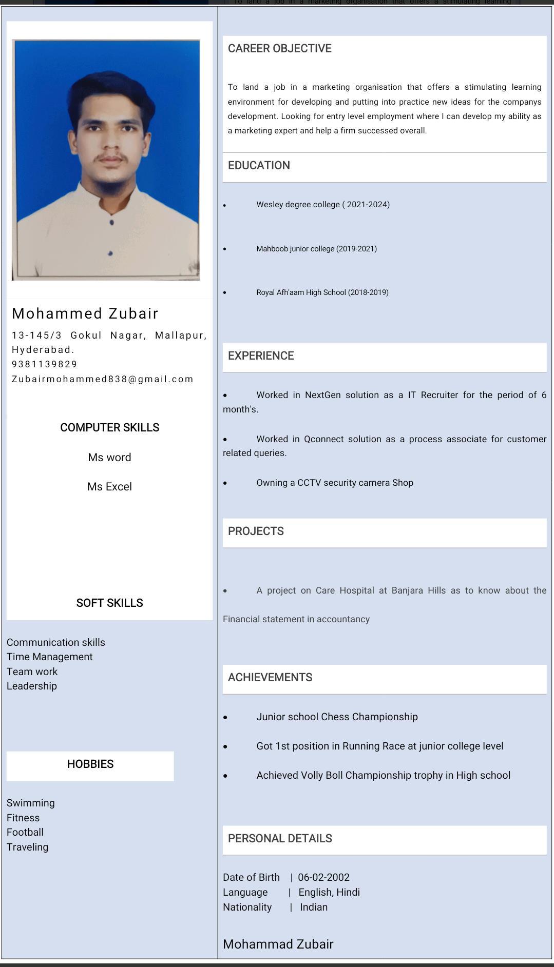 Mohammed Zubair