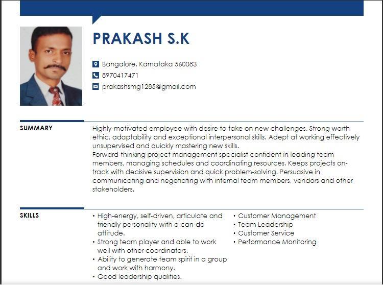 PRAKASH S. K