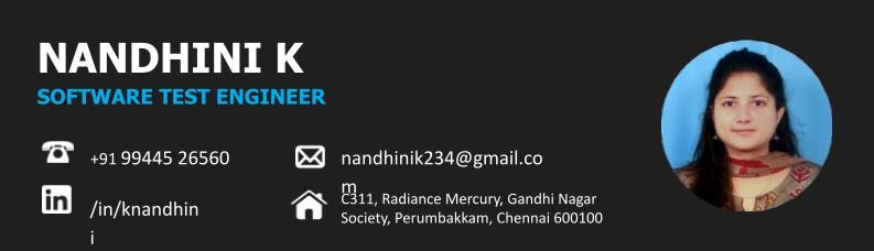 NANDHINI K