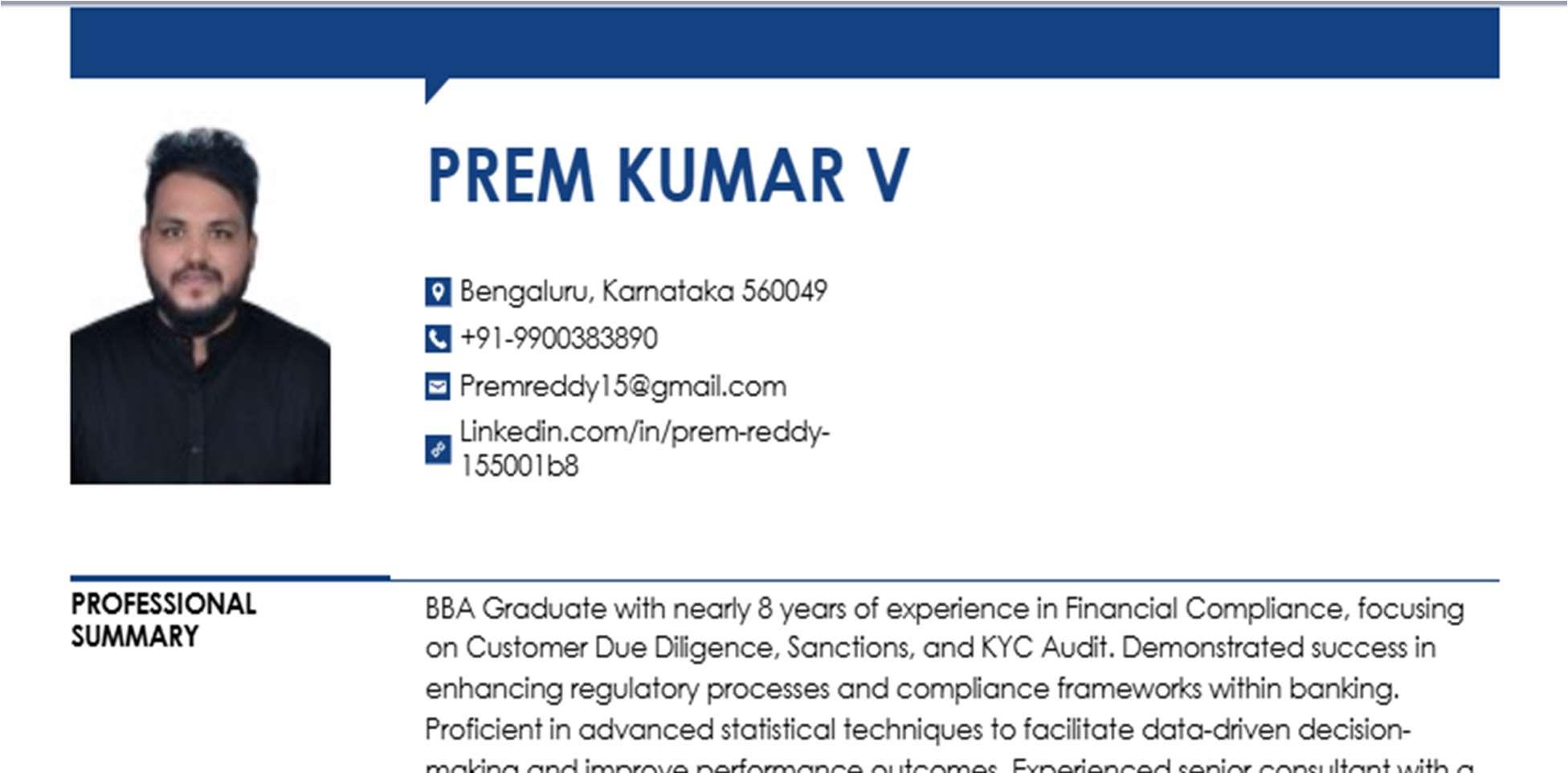 Prem Kumar V